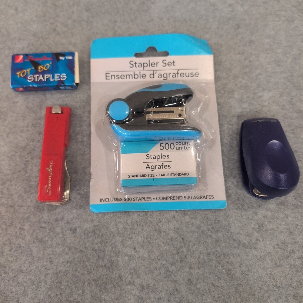 Swingline Stapler Set Lot Mini Stapler and Staple‎ Remover with 500 Staples